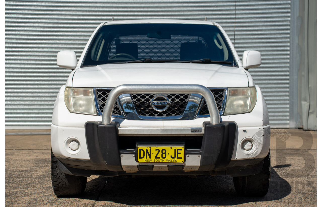 3/2013 Nissan Navara RX (4x2) D40 MY11 Dual Cab P/Up White 2.5L