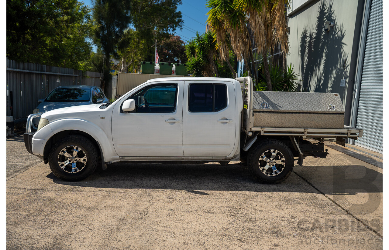 3/2013 Nissan Navara RX (4x2) D40 MY11 Dual Cab P/Up White 2.5L