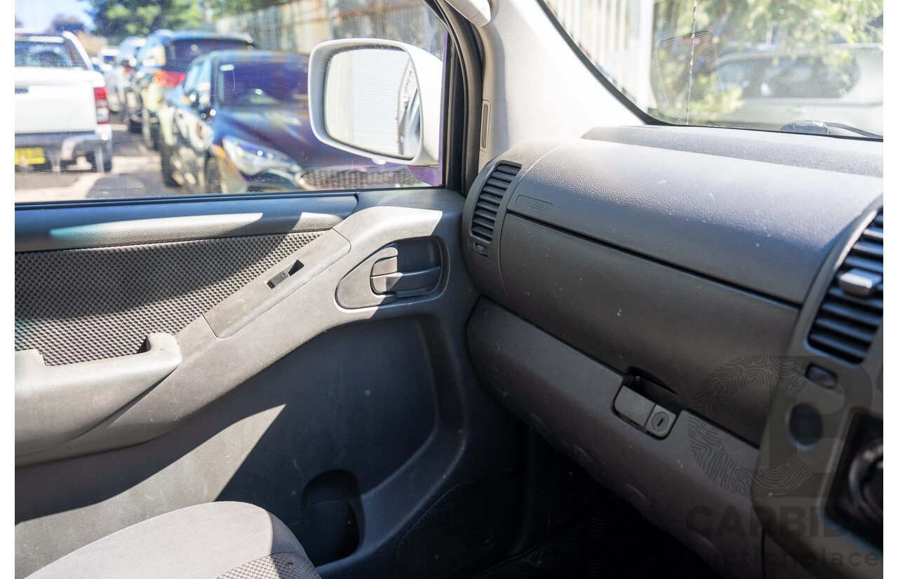 3/2013 Nissan Navara RX (4x2) D40 MY11 Dual Cab P/Up White 2.5L