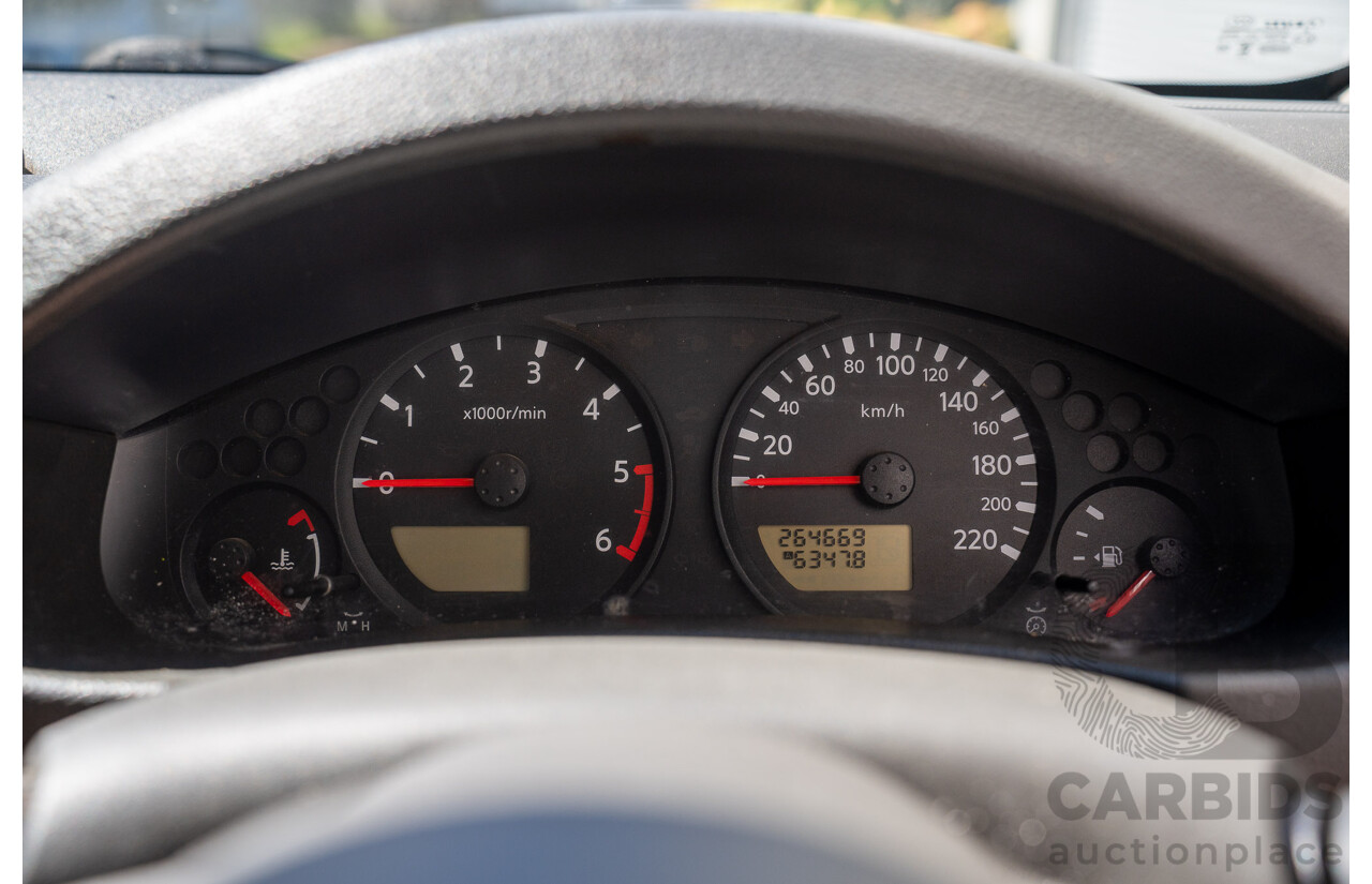 3/2013 Nissan Navara RX (4x2) D40 MY11 Dual Cab P/Up White 2.5L