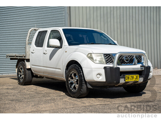 3/2013 Nissan Navara RX (4x2) D40 MY11 Dual Cab P/Up White 2.5L