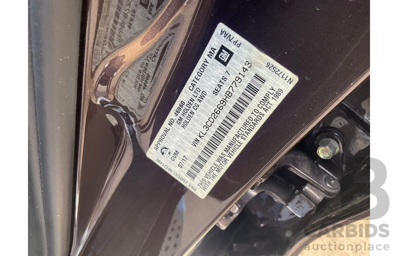 7/2017 Holden Captiva 7 LTZ (AWD) CG MY15 4d Wagon Burnt Coconut Brown Turbo Diesel 2.2L - 7 Seater