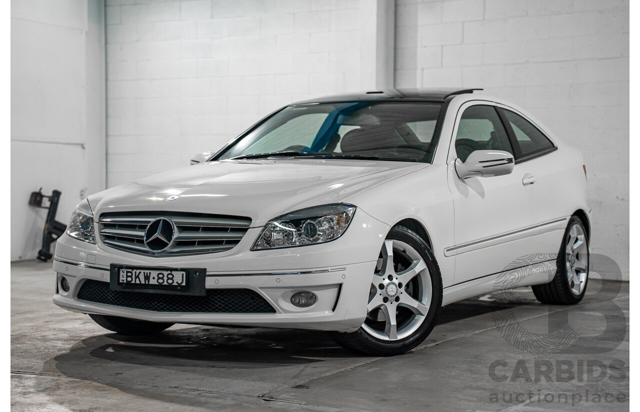 7/2009 Mercedes-Benz CLC 200 Kompressor 203 2d Coupe Calcite White Supercharged 1.8L
