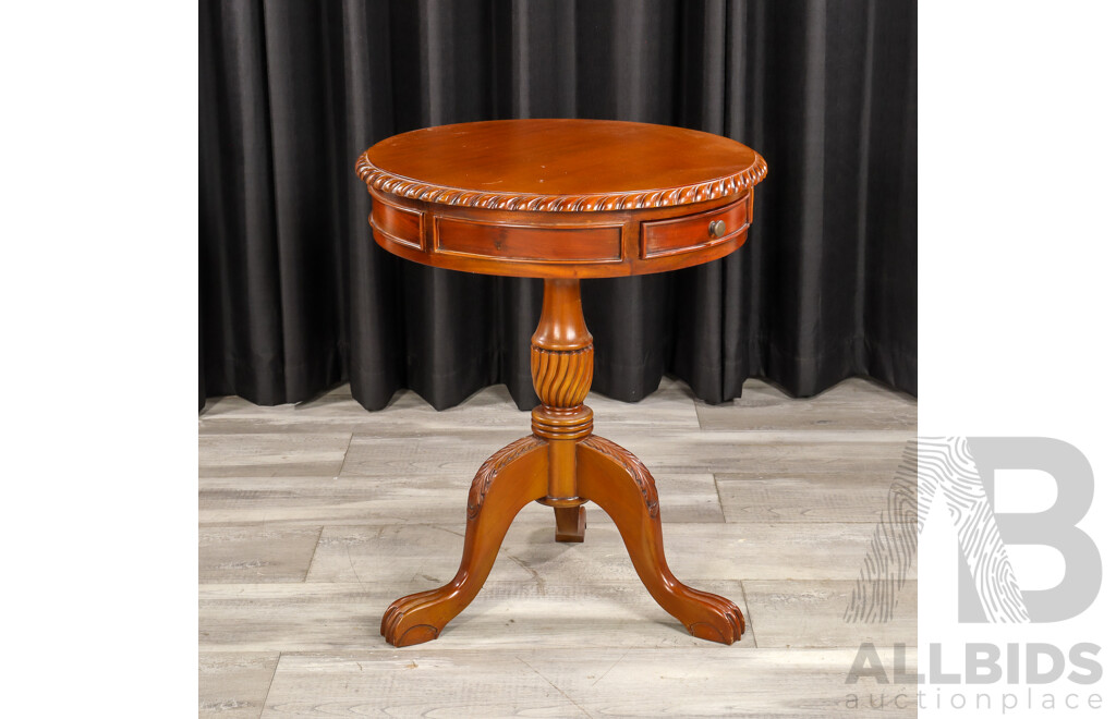 Reproduction Mahogany Drum Table