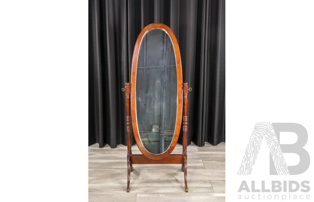 Reproduction Timber Cheval Mirror