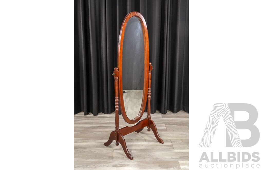 Reproduction Timber Cheval Mirror
