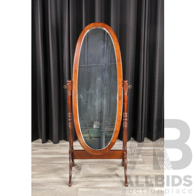 Reproduction Timber Cheval Mirror