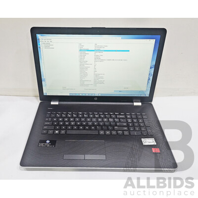HP Laptop (17-ak0xx) AMD A9-9420 Radeon R5 3.0GHz - 3.4GHz 2-Core CPU 17-Inch Laptop