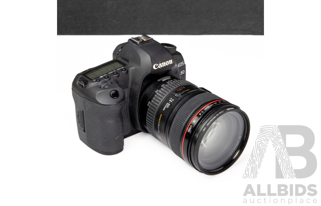 Canon EOS 5D Mark II DSLR Camera with EF 24–105mm F/4L is USM Lens and Accessories