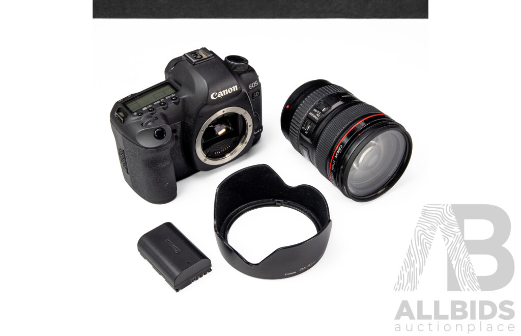 Canon EOS 5D Mark II DSLR Camera with EF 24–105mm F/4L is USM Lens and Accessories