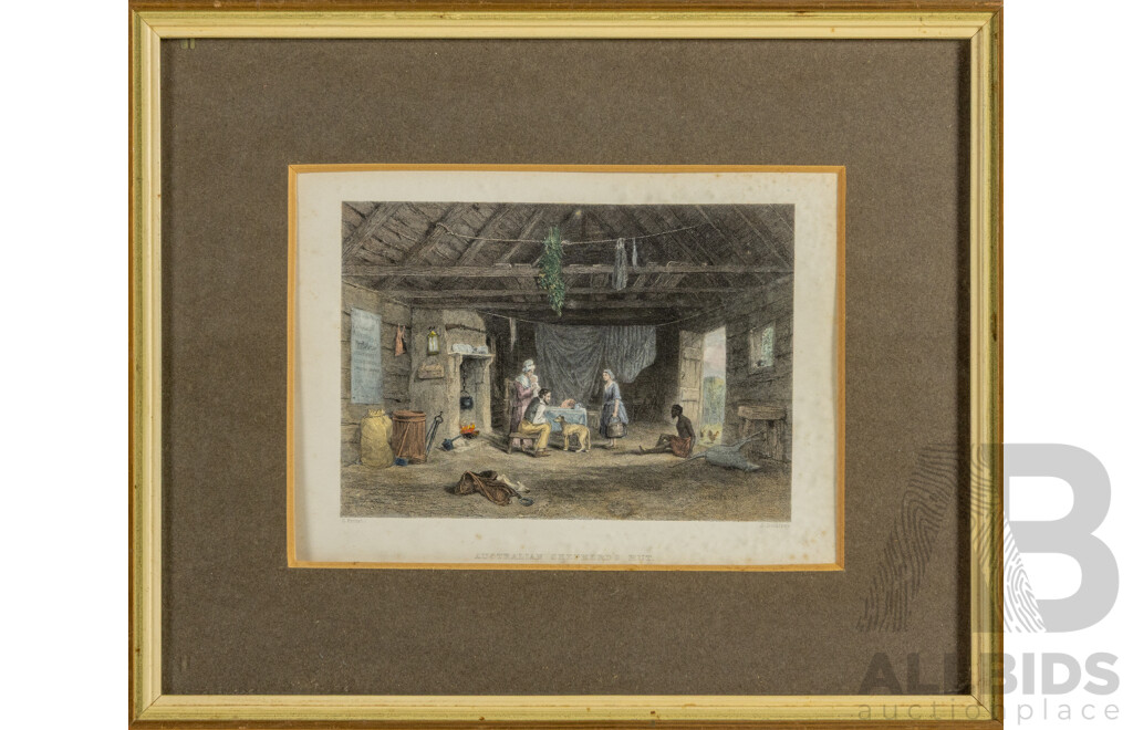 Colonial Australia, Collection of Three Antique Coloured Steel Engravings (c1890-1910s), 32 X 35 Cm (Frame Largest) (3)