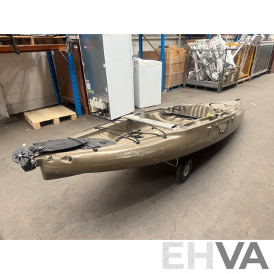 Hobie Mirage Outback Fishing Kayak + Paddles + Trolley