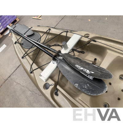 Hobie Mirage Outback Fishing Kayak + Paddles + Trolley