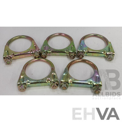 Lot of 2 Bags of 30 52mm Nickel Plated Exhaust Clamps