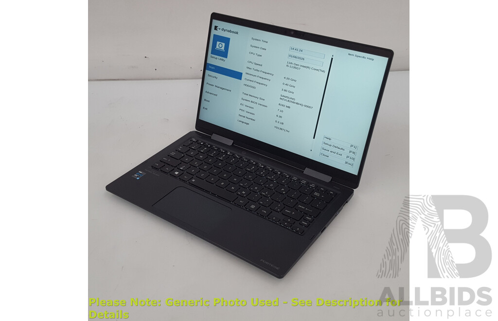 Toshiba Dynabook Portege X30W-J 11th Gen Intel Evo Core i7 (1165G7) 2.80GHz-4.70GHz 4-Core CPU 13-Inch Laptop