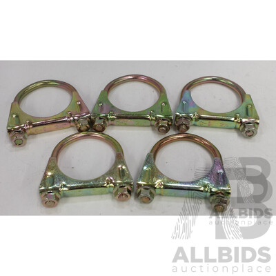 Lot of 2 Bags of 30 52mm Nickel Plated Exhaust Clamps