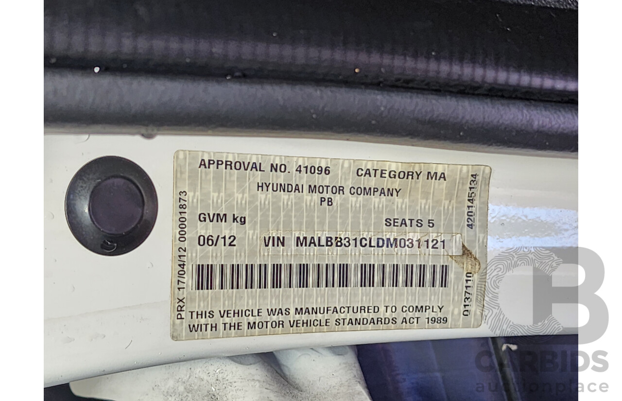 6/2012 Hyundai i20 Active PB MY12.5 3d Hatchback White 1.4L