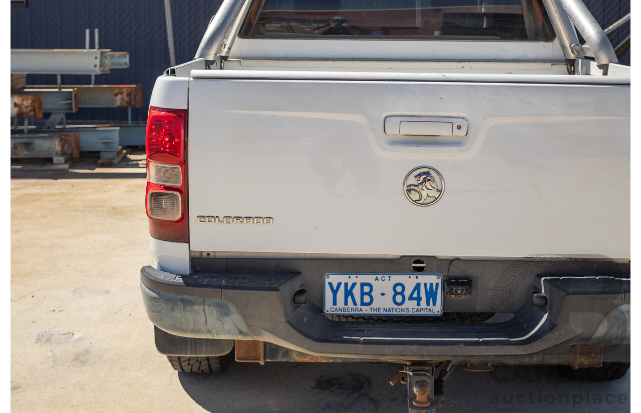 06/2012 Holden Colorado LX (4x4) RG Crew Cab P/Up White Turbo Diesel 2.8L