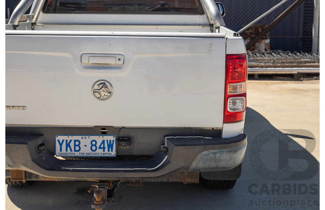 06/2012 Holden Colorado LX (4x4) RG Crew Cab P/Up White Turbo Diesel 2.8L