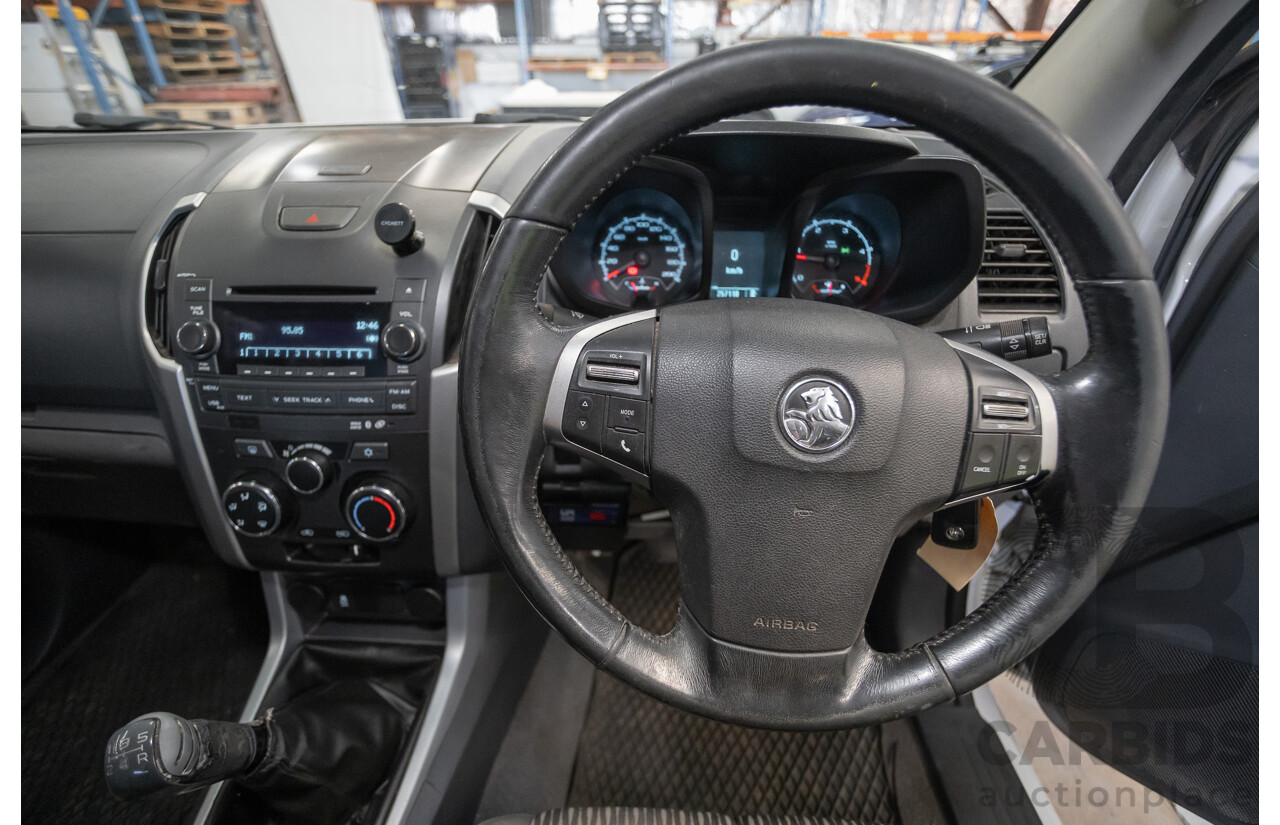 06/2012 Holden Colorado LX (4x4) RG Crew Cab P/Up White Turbo Diesel 2.8L