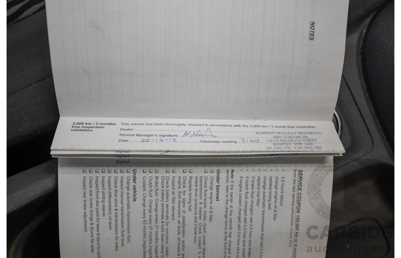 06/2012 Holden Colorado LX (4x4) RG Crew Cab P/Up White Turbo Diesel 2.8L