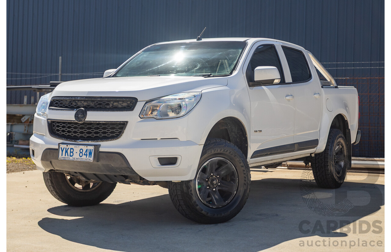 06/2012 Holden Colorado LX (4x4) RG Crew Cab P/Up White Turbo Diesel 2.8L