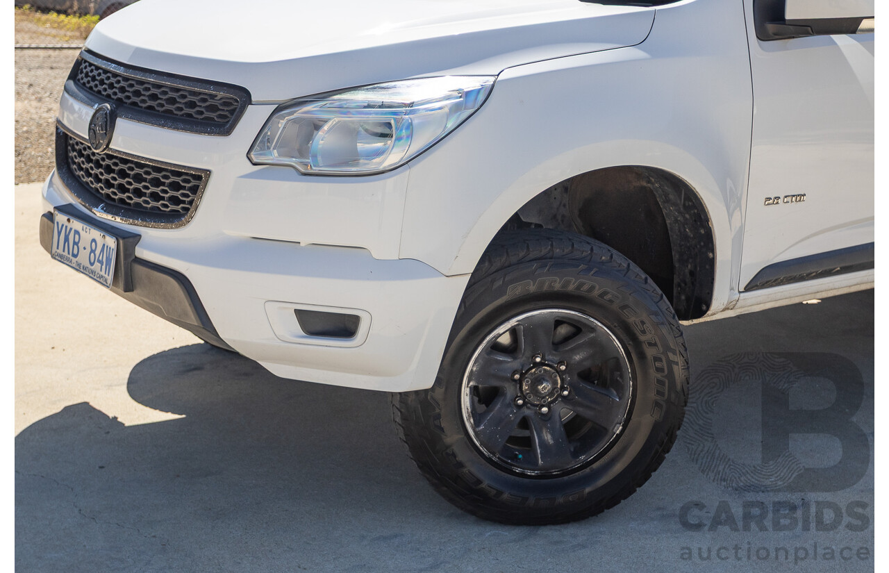 06/2012 Holden Colorado LX (4x4) RG Crew Cab P/Up White Turbo Diesel 2.8L
