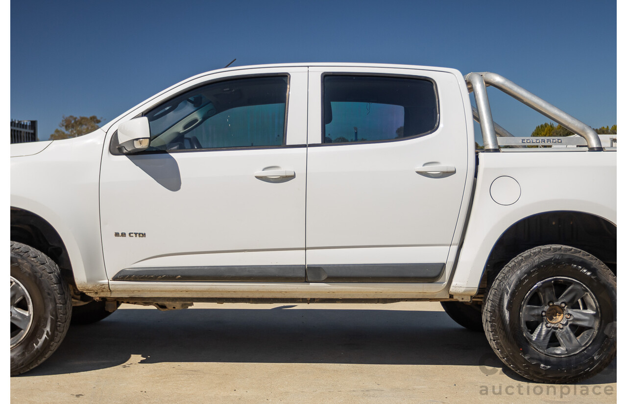 06/2012 Holden Colorado LX (4x4) RG Crew Cab P/Up White Turbo Diesel 2.8L