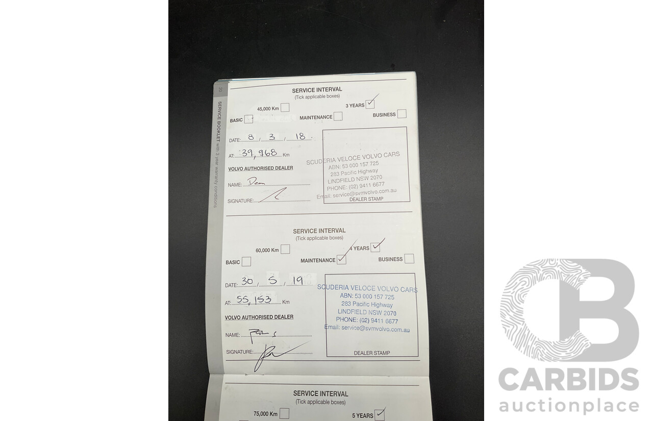 08/2014 Volvo XC90 D5 R-Design (AWD) MY14 4d Wagon Black Sapphire Metallic Turbo Diesel 2.4L