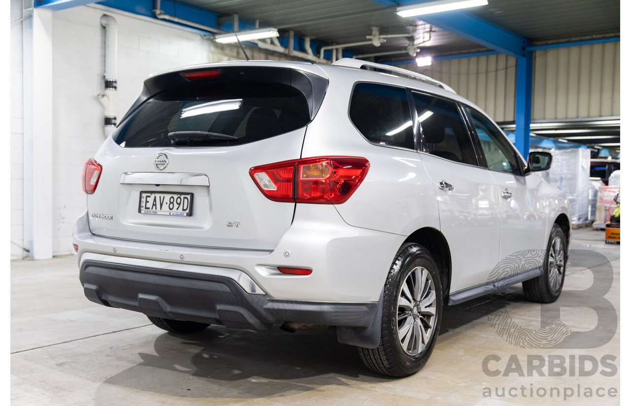 01/2019 Nissan Pathfinder ST (FWD) R52 MY17 Series 2 4d Wagon Brilliant Silver Metallic V6 3.5L
