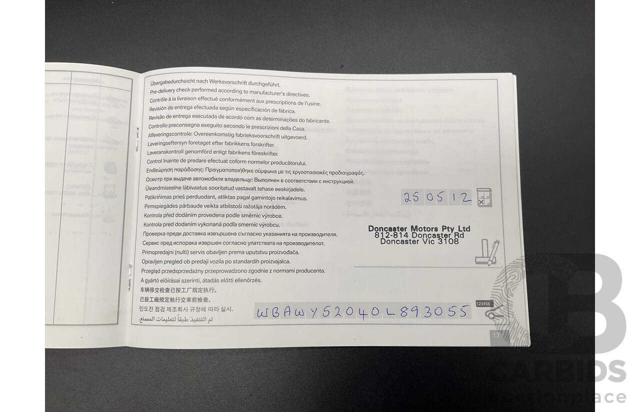 5/2012 BMW X3 xDrive30d F25 4d Wagon Space Grey Metallic Turbo Diesel 3.0L