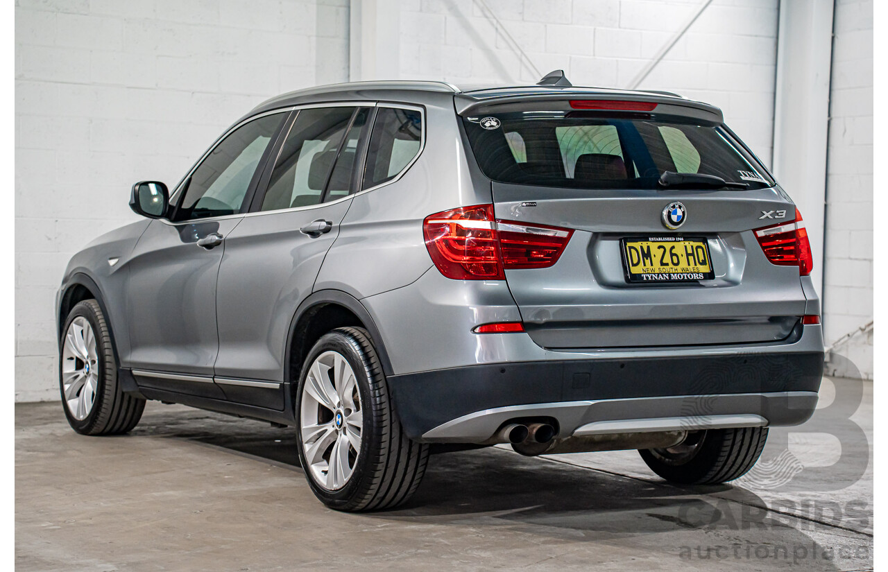 5/2012 BMW X3 xDrive30d F25 4d Wagon Space Grey Metallic Turbo Diesel 3.0L