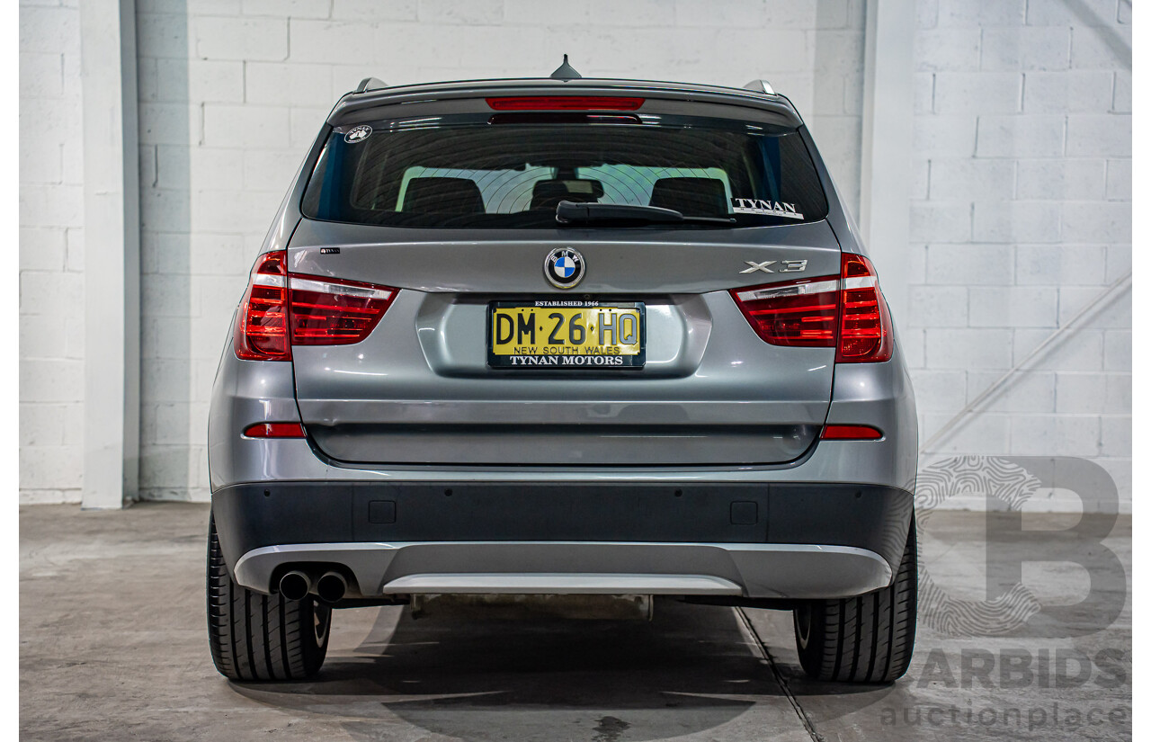 5/2012 BMW X3 xDrive30d F25 4d Wagon Space Grey Metallic Turbo Diesel 3.0L