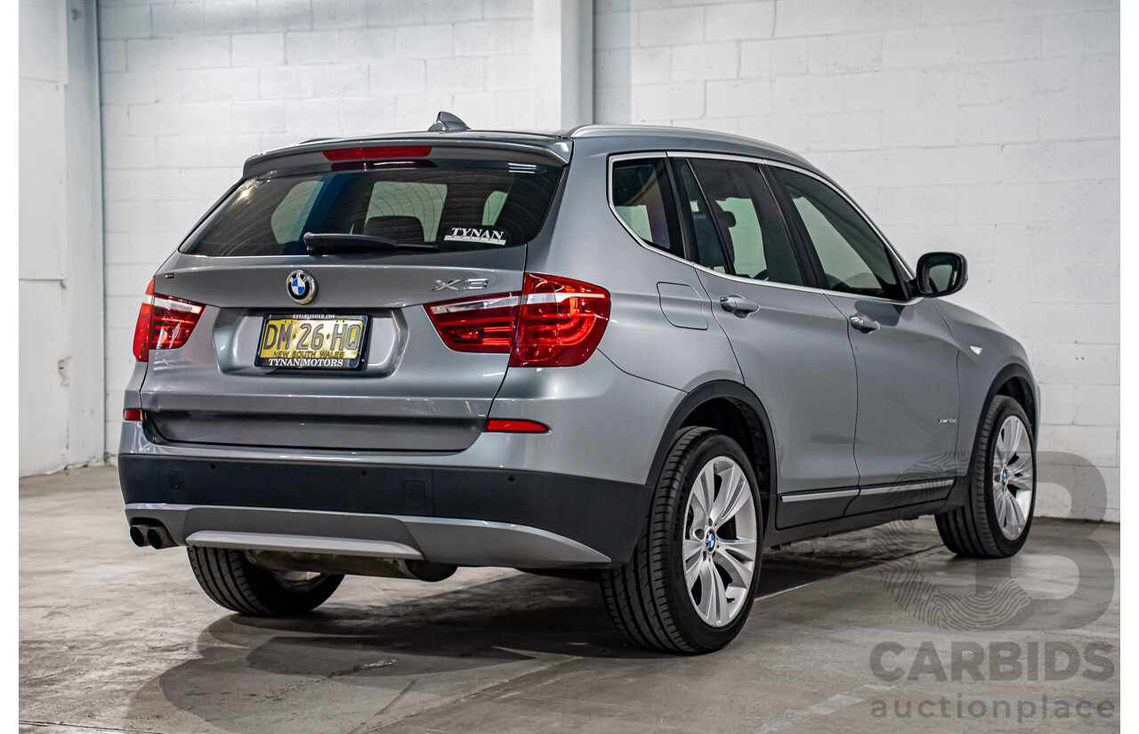5/2012 BMW X3 xDrive30d F25 4d Wagon Space Grey Metallic Turbo Diesel 3.0L