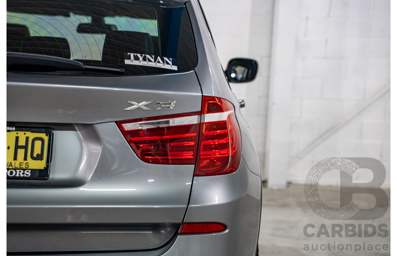 5/2012 BMW X3 xDrive30d F25 4d Wagon Space Grey Metallic Turbo Diesel 3.0L