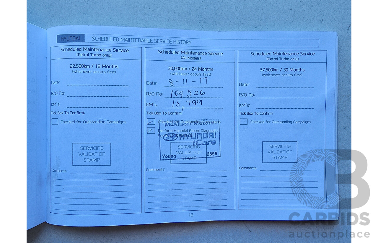 7/2015 Hyundai i30 Premium 1.6 CRDi GD3 SERIES 2 5d Hatchback White 1.6L