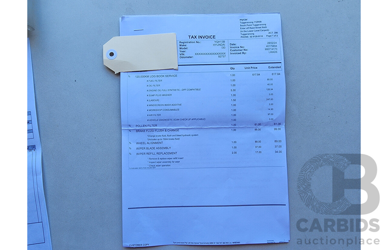 7/2015 Hyundai i30 Premium 1.6 CRDi GD3 SERIES 2 5d Hatchback White 1.6L