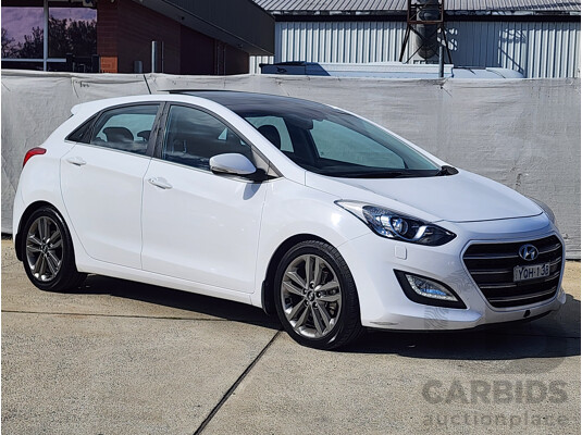 7/2015 Hyundai i30 Premium 1.6 CRDi GD3 SERIES 2 5d Hatchback White 1.6L