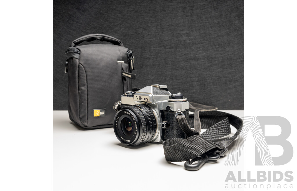 Nikon FE 35mm Film Camera with Nikon Series E 28mm F2.8 Lens