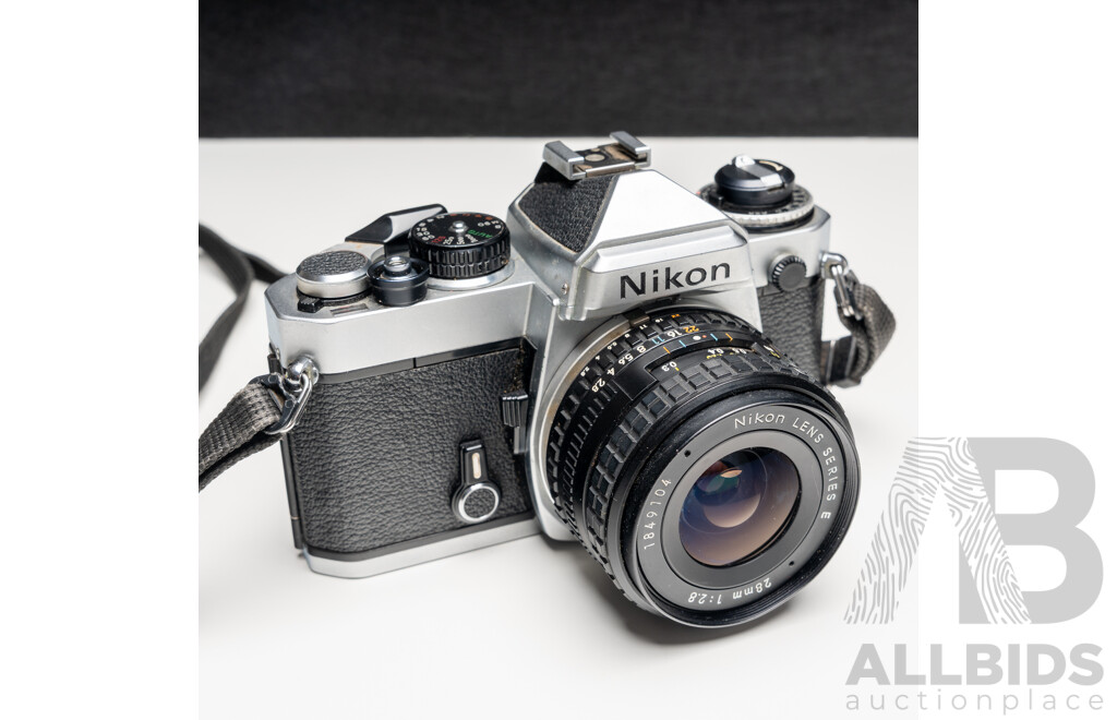 Nikon FE 35mm Film Camera with Nikon Series E 28mm F2.8 Lens