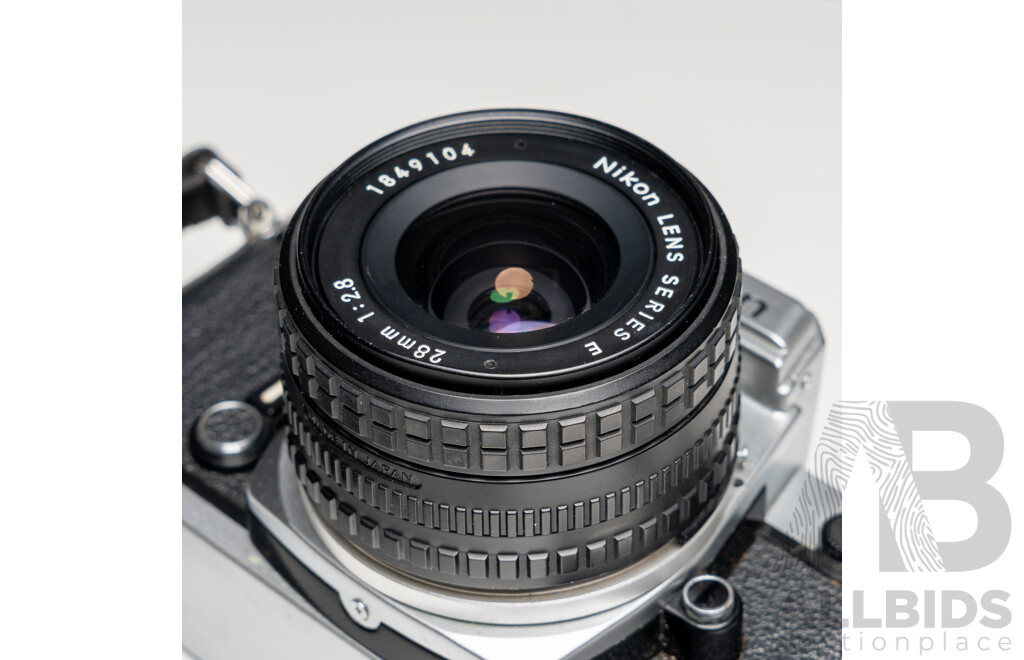 Nikon FE 35mm Film Camera with Nikon Series E 28mm F2.8 Lens