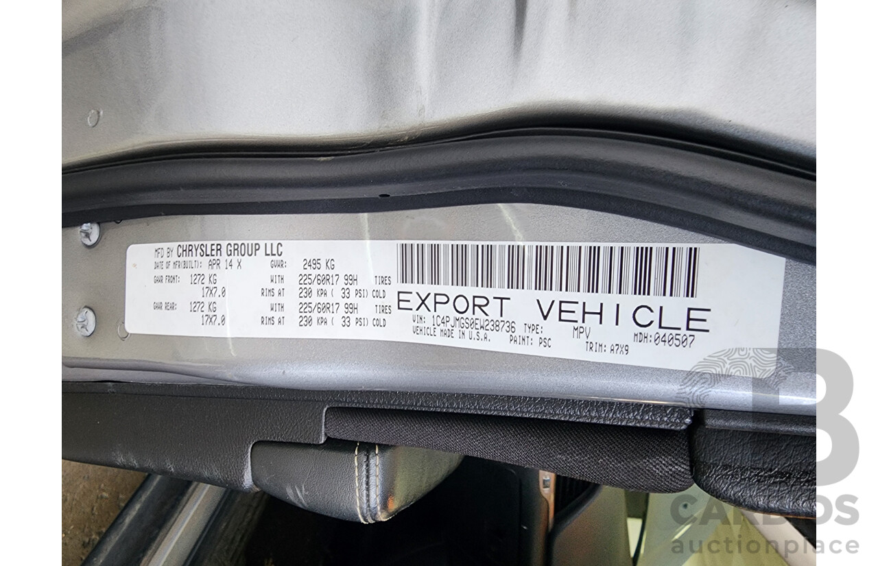 6/2014 Jeep Cherokee Longitude (4x4) KL MY15 4d Wagon Silver 3.2L