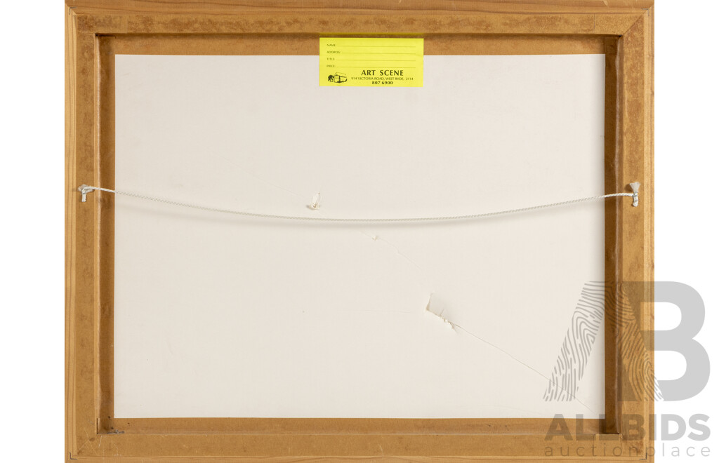 James Luck, (20th Century, Australian, c1960s-), Diamond Firetail Finches (1995), Wonderful Original Watercolour, 45 x 57 cm (frame)