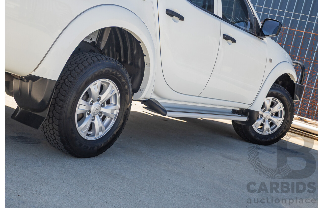 04/2015 Mitsubishi Triton GLX (4x4) MY15 Double Cab Utility White Turbo Diesel 2.5L