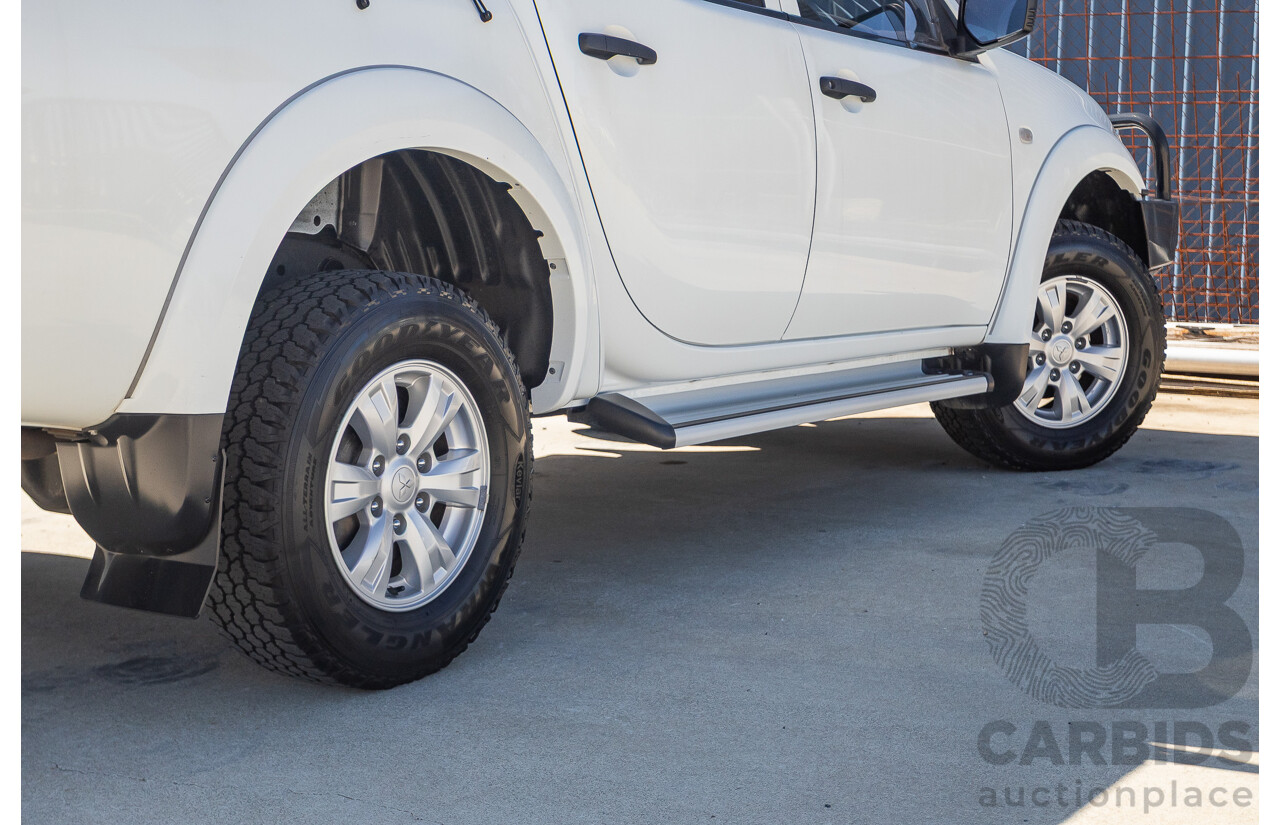 04/2015 Mitsubishi Triton GLX (4x4) MY15 Double Cab Utility White Turbo Diesel 2.5L