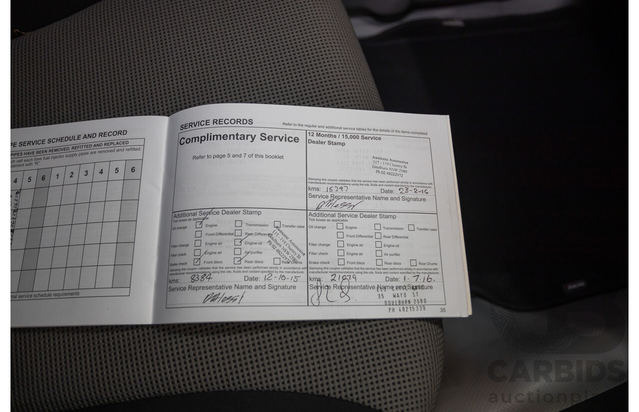 04/2015 Mitsubishi Triton GLX (4x4) MY15 Double Cab Utility White Turbo Diesel 2.5L