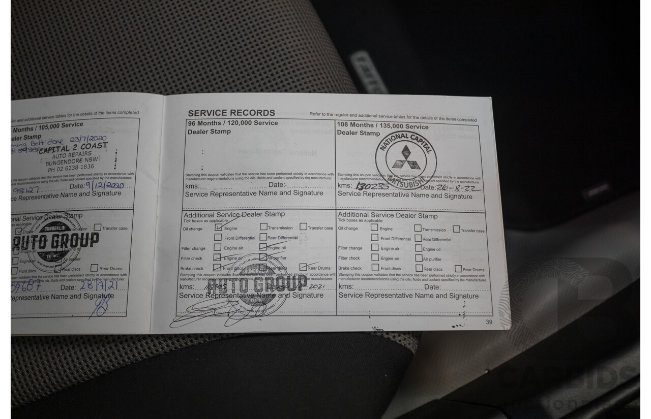 04/2015 Mitsubishi Triton GLX (4x4) MY15 Double Cab Utility White Turbo Diesel 2.5L