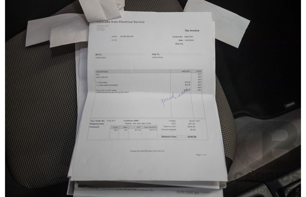 04/2015 Mitsubishi Triton GLX (4x4) MY15 Double Cab Utility White Turbo Diesel 2.5L