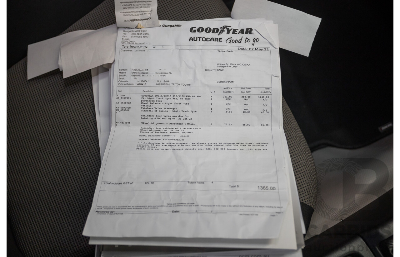 04/2015 Mitsubishi Triton GLX (4x4) MY15 Double Cab Utility White Turbo Diesel 2.5L