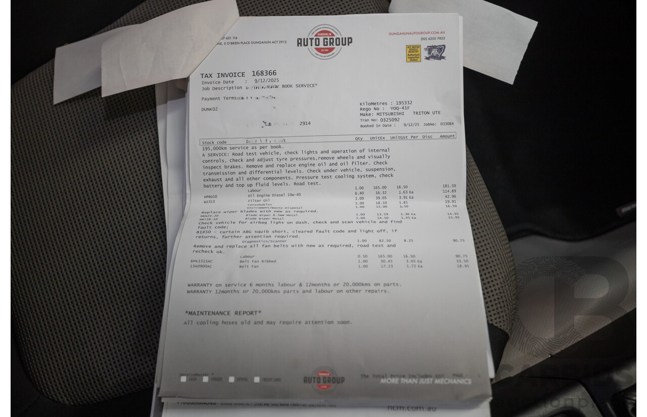 04/2015 Mitsubishi Triton GLX (4x4) MY15 Double Cab Utility White Turbo Diesel 2.5L